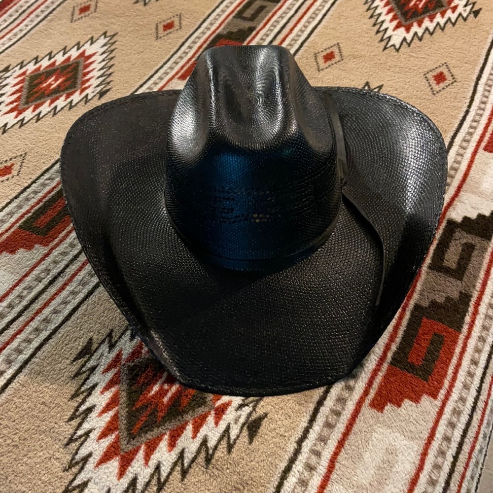 🖤Black straw Rodeo king cowboy hat🖤